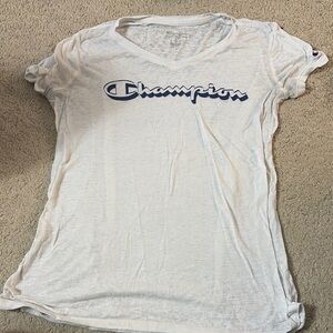 Champion Cream Fitted Short Sleeve T-Shirt